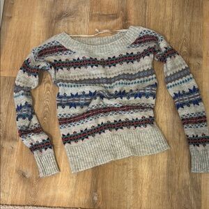 Patterned Gray Sweater